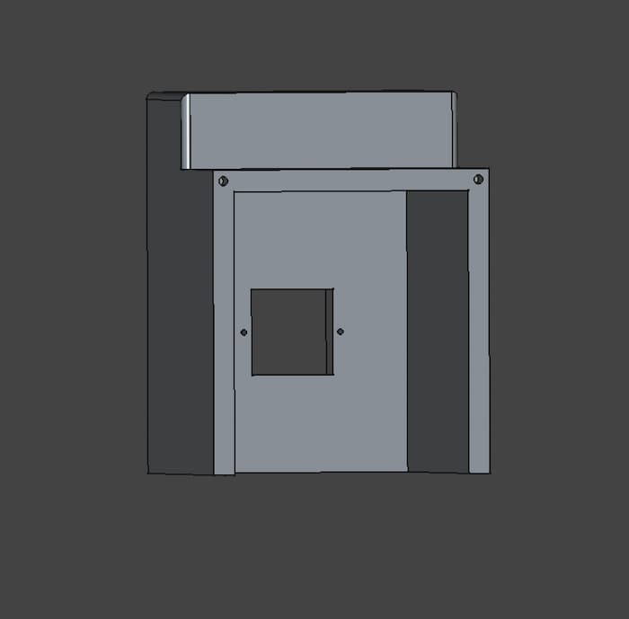 The back view of the physical enclosure